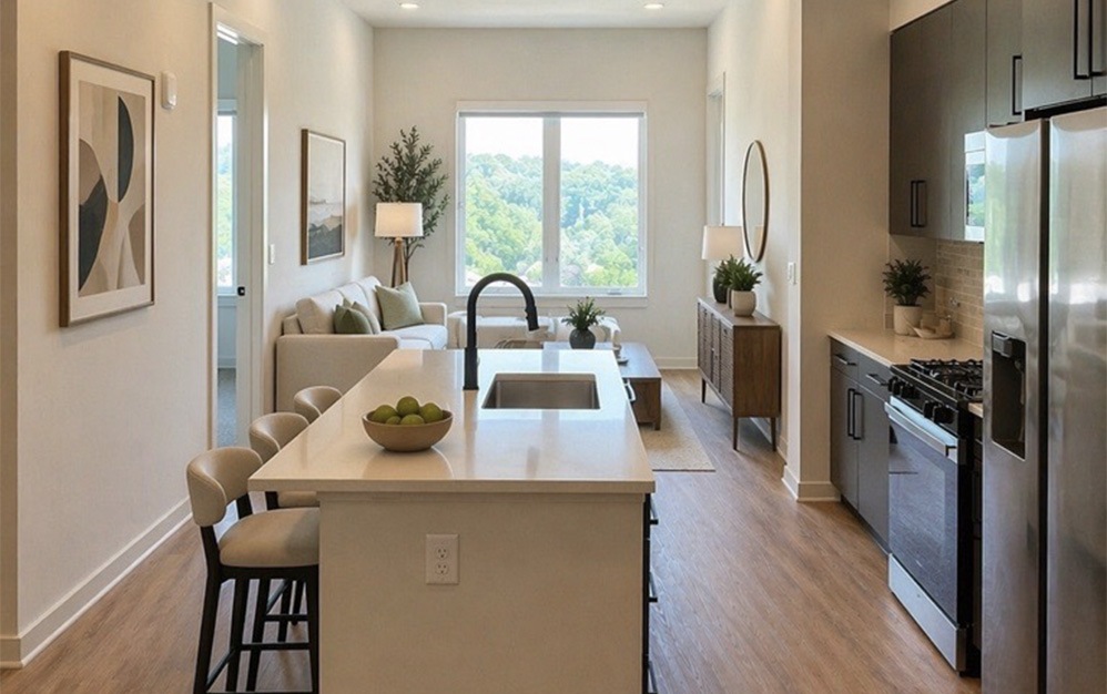 2H - 2 bedroom floorplan layout with 2 bathrooms and 1114 square feet (See Inside)