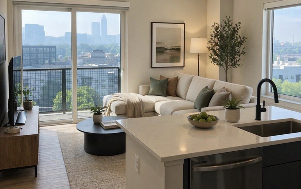2A - 2 bedroom floorplan layout with 2 bathrooms and 1051 square feet (See Inside)