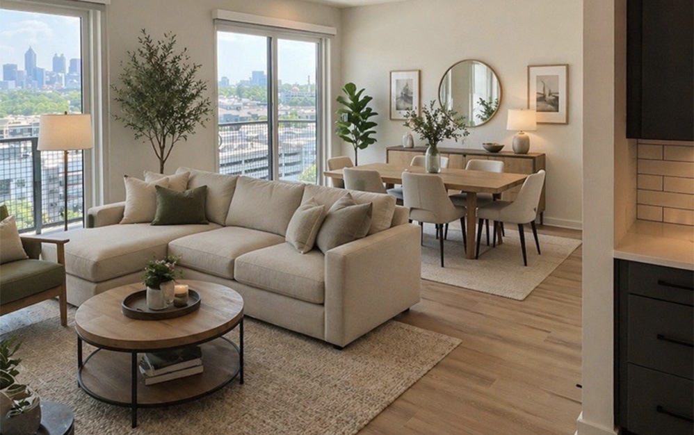 1F - 1 bedroom floorplan layout with 1 bathroom and 930 square feet (See Inside)