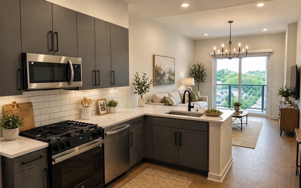 1A.1 - 1 bedroom floorplan layout with 1 bathroom and 677 square feet (See Inside)